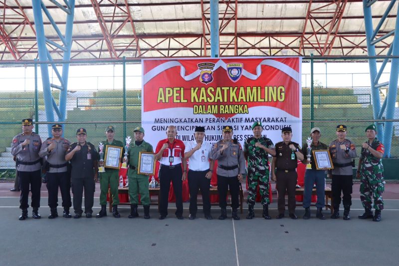 Polres Seruyan Gelar Apel Kasat Kamling Untuk Suksesnya Pemilu Serentak