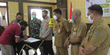 Polres Seruyan Dukung Deklarasi Damai Pilkdes Serentak 2021