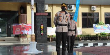 Polres Seruyan Melaksanakan Upacara Korp Raport Kenaikan Pangkat Personel
