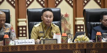 Gubernur H. Sugianto Sabran Pimpin Rakor Penanganan Dampak Banjir di Kalteng