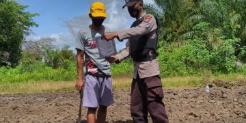 Polsek Seruyan Tengah Sebarkan Maklumat Kapolda Kalteng Tentang Karhutla