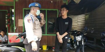 Polsek Seruyan Hulu Giat Terapkan Prokes di Desa Tumbang Manjul