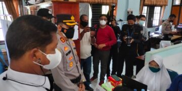 Kapolres Seruyan Mendukung Vaksinasi di Kantor BLH Kabupaten Seruyan