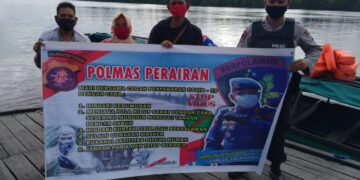 Satpolairud Polres Seruyan Selalu Ingatkan Warga Pesisir Taati Prokes
