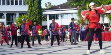 Pemprov. Kalteng Gelar Senam Bersama dan Fun Bike KORPRI