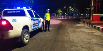 Anggota Satlantas Polres Seruyan Laksanakan Patroli Malam di Sejumlah Jalan