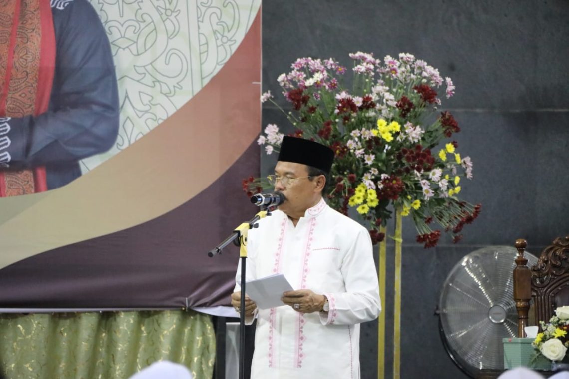 Sekretaris Daerah Provinsi Kalimantan Tengah H. Nuryakin saat menghadiri kegiatan Tabligh Akbar