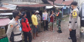 Personel Polsek Seruyan Tengah Laksanakan Operasi Yustisi Cegah Covid-19