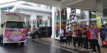 Wagub Edy Pratowo Lepas Bantuan Sosial DPP Korpri untuk Korban Banjir