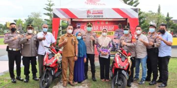 Warga Sei Asam Dapat Motor Gebyar Vaksin Polres Kapuas
