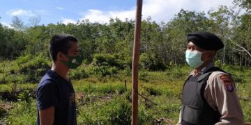 Polsek Danau Sembuluh Tak Pernah Bosannya Ajak Masyarakat Cegah Karhutla