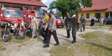 Bupati dan Kapolres Seruyan Beri Semangat Petugas Posko Karhutla Hanau