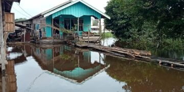 Beberapa Rumah di Kecamatan Danau Sembuluh Terendam Banjir