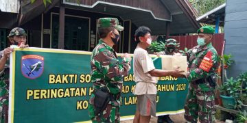 HUT ke-75 TNI, Kodim 1017/Lamandau Gelar Bakti Sosial
