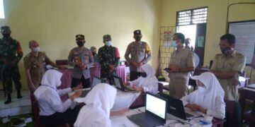 Polsek Danau Sembuluh Pantau Sekolah yang Laksanakan PTM