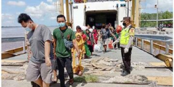Puncak Arus Mudik Kalteng, 118 Orang Pemudik Tiba di Pelabuhan Bahaur