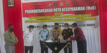 Polres Seruyan Tandatangani MoU Antisipasi Over Kapasitas Rutan