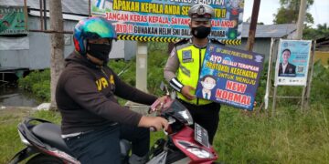 Cegah Covid-19, Sat Lantas Polres Seruyan Sosialisasikan Disiplin Prokes