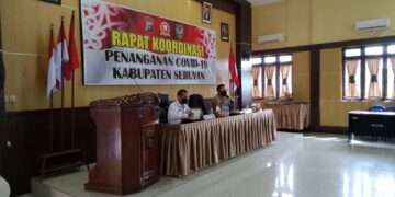 Polres Seruyan Gelar Rapat Koordinasi Penaggulangan Covid-19