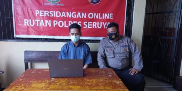 Cegah Corona, Sidang Online Rutan Polres Seruyan Terus Berlanjut