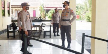 Kapolres Cek Kesiapsiagaan Personil Piket Penjagaan Polsek Seruyan Hilir