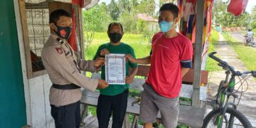 Bhabinkamtibmas Kuala Pembuang I Sosialisasi Larangan Karhutla