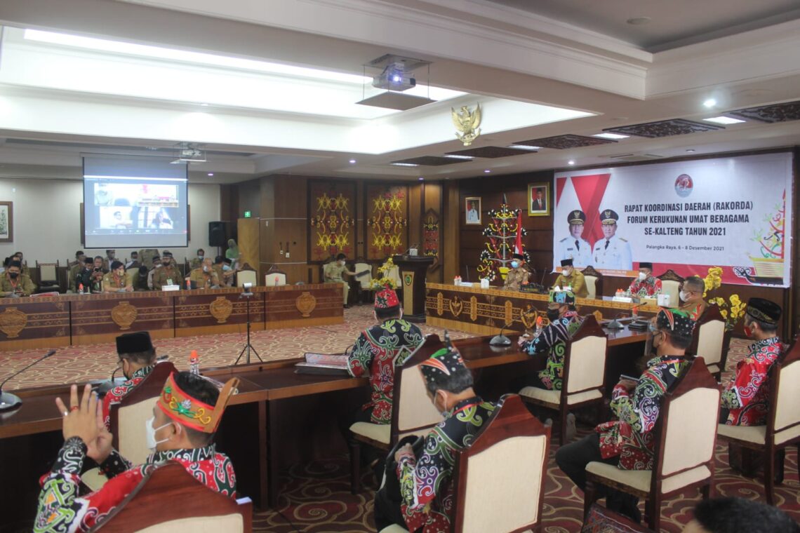 Rapat Koordinasi Daerah FKUB Kabupaten/Kota se-Kalteng Tahun 2021