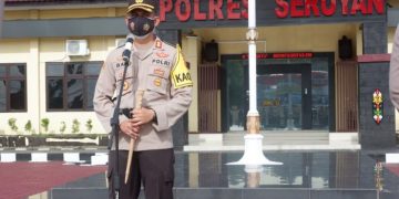 Kapolres Seruyan Pimpin Anggota Hadiri Upacara Virtual Polda Kalteng
