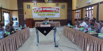 Anev Kinerja, Kapolres Seruyan Pimpin Gelar Operasional Triwulan I Tahun 2021
