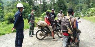 Polisi Lakukan Pencegahan Covid-19 di Perbatasan Kalteng-Kalbar