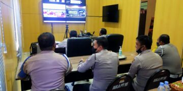 Wakapolres Seruyan dan PJU Hadiri Zoom Meeting Pelatihan Smart Offroad