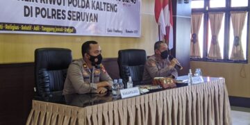 Waka Polres Seruyan Sambut Kedatangan Tim Monev SPN Tjilik Riwut