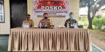 Kapolres Seruyan Laksanakan Video Confrence Lounching Posko PPKM Berbasis Mikro  