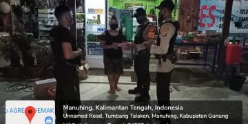 Polsek Manuhing Gelar Patroli Yustisi Malam Hari