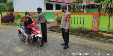 Kapolsek Tewah : Kami Selalu Siap Dukung Pemerintah Dalam Penegakan Disiplin Prokes