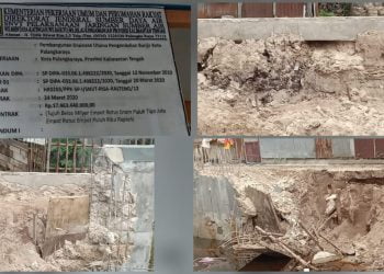 Baru Seumur Jagung, Drainase Utama Pengendali Banjir Senilai 17 Miliar Rupiah Lebih Sebagian Ambruk