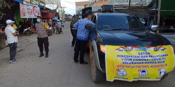 Lurah Nanga Bulik Sosialisasikan Prokes di Kalangan UMKM