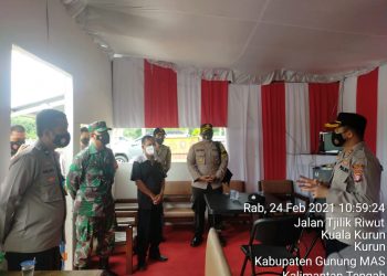 Kapolres Gunung Mas Kunjungi Pos PPKM Berskala Mikro Tingkat Kelurahan
