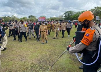 Gubernur Pimpin Apel Sarpras Polda Kalteng Siap Hadapi Karhutla 