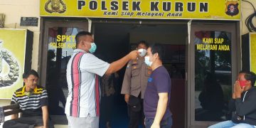 Rutin, Polsek Kurun Berikan Edukasi Cuci Tangan Kepada Masyarkat