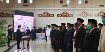 Bupati Perdie Lantik 110 Pejabat Eselon di Pemkab Murung Raya