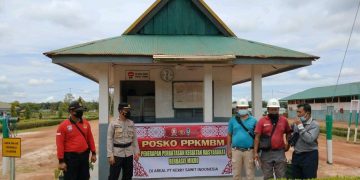 Cek Posko PPKM BM PT. KSI, Kapolsek Danau Sembuluh Lakukan 3T