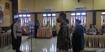 Kapolres Seruyan Pimpin Sumpah dan Penandatanganan Pakta Integritas Penerimaan Polri