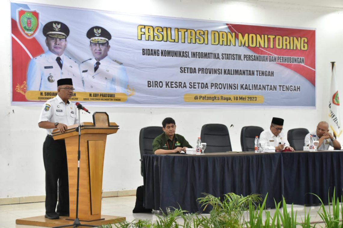 Peserta pada pembukaan Kegiatan Fasilitasi dan Monitoring Bidang Kominfosantikhub Prov. Kalteng Tahun 2023