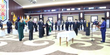 Atas Nama Gubernur Kalteng, Pj. Sekda Nuryakin Lantik 402 Pejabat Fungsional