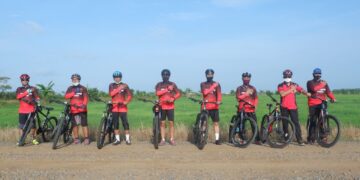 Kapolres Seruyan Laksanakan Gowes Sembari Patroli Cegah Karhutla