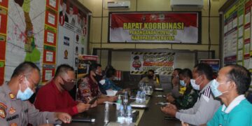 Kapolres Seruyan Pimpin Rakor Pengendalian Covid-19 dan Optimalisasi Vaksinasi