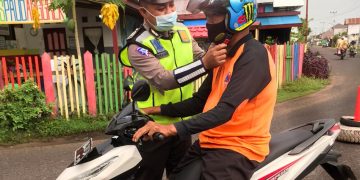 Sat Lantas Polres Seruyan Ajak Pengendara Sepeda Motor Biasakan Klik Helm