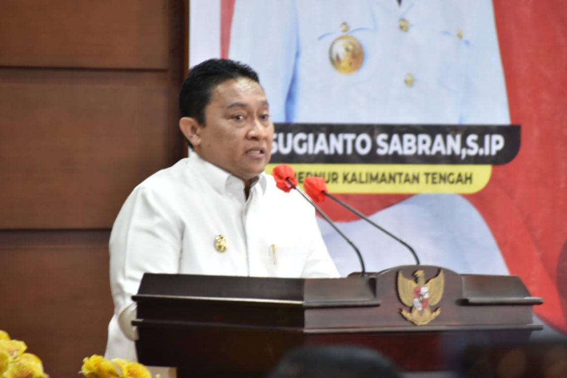 Wakil Gubernur (Wagub) Kalteng, H. Edy Pratowo, membuka Rapat Tim Evaluasi dan Pengawasan Realisasi Anggaran (TEPRA) Triwulan I Provinsi dan Kabupaten/Kota se-Kalteng Tahun 2023, bertempat di Aula Eka Hapakat Kantor Gubernur Kalteng, Rabu (12/4/2023). Foto : Ist/mmc