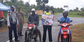 Sat Lantas Polres Seruyan Berikan Himbauan Larangan Mudik kepada Masyarakat